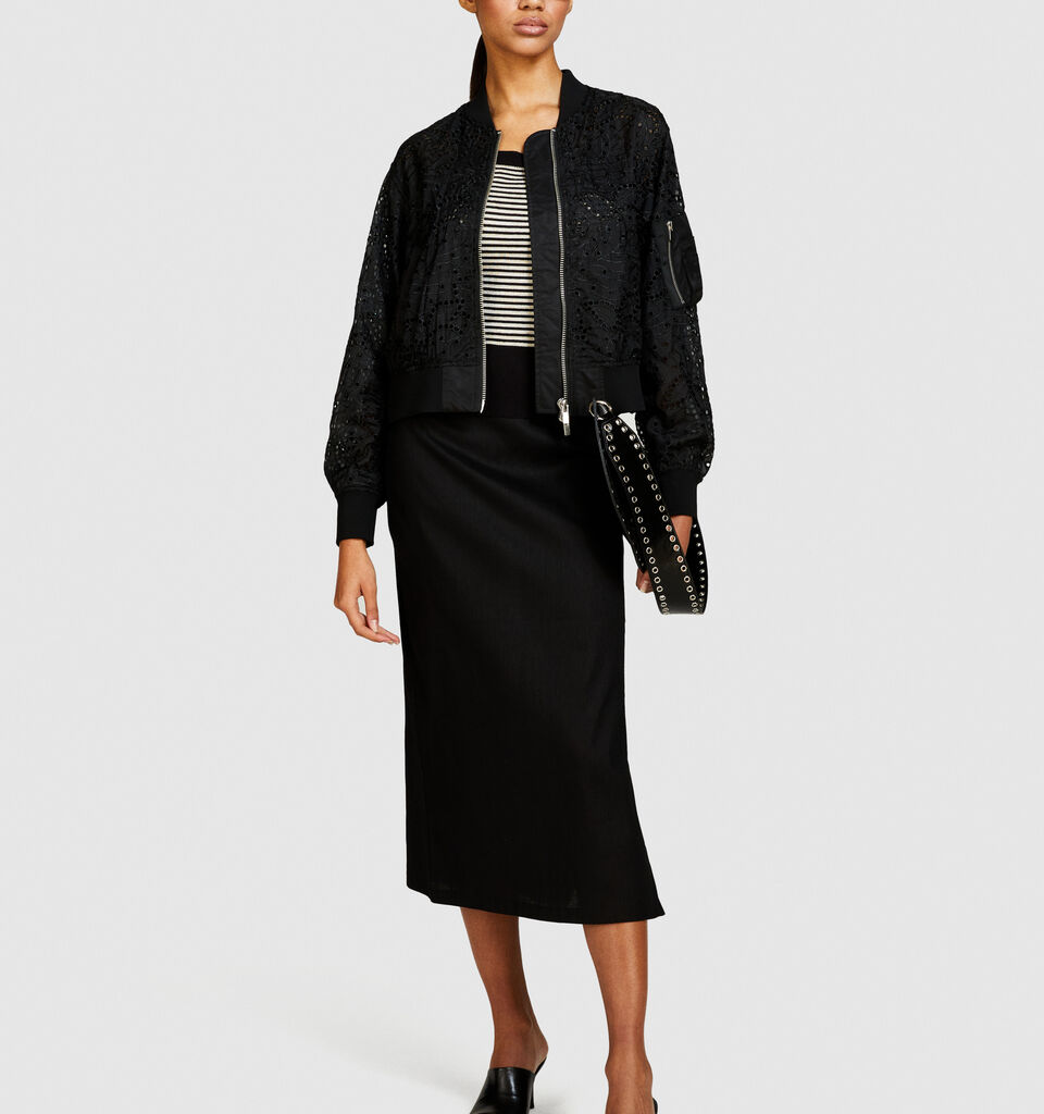 Pencil skirt - women's midi skirts - Black | Sisley image number 1